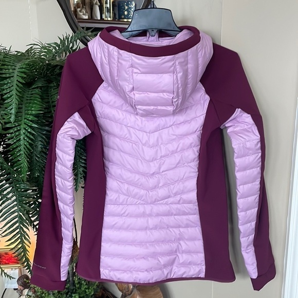 Brand New Columbia Thermal Reflective Omni-Heat Powder Lite Hybrid Hooded Jacket - Picture 4 of 13